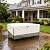 LSongSKY Outdoor Furniture Covers Waterproof,600D Heavy Duty Outdoor Dining Table and Chairs General Purpose Furniture Cover,Patio Furniture Covers 111L x 74W x 28H inch Beige