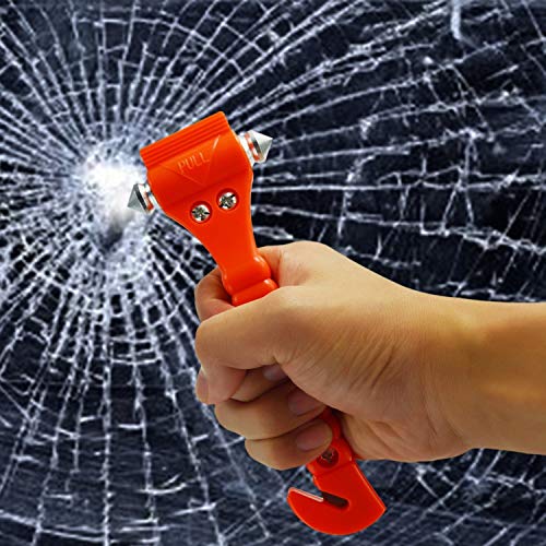 Loymr 2 Pack Car Safety Hammer, With Seat Belt Cutter And Glass Window Punch Breaker, Emergency Rescue Disaster Escape Tool #TOP3