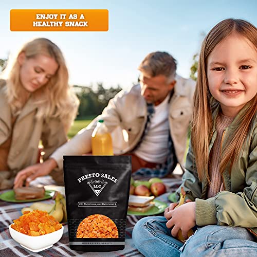 Presto Sales Apricot, Fancy Chopped, Sweet Turkish, 32 Oz. | No Added Sugar, Dried Fruit, Snack | Dietetic, Vegan, Intense Flavor, Burst Of Energy, 1 Choice | Resealable 2 Lbs. Bag #TOP4