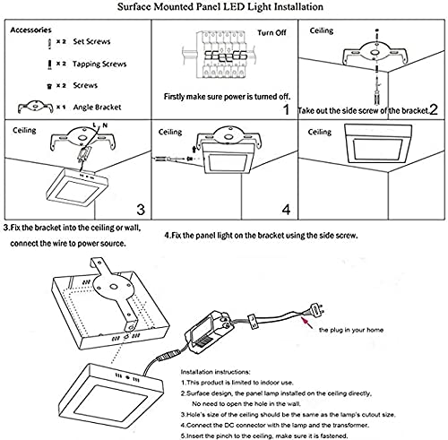 Image of 15Watts Surface Panel Square Light (Cool White - 6500K, Square)