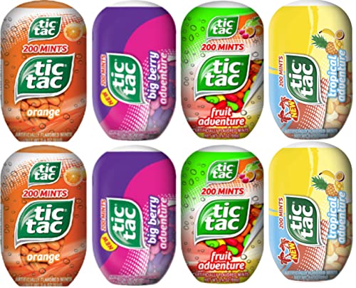 Tic Tac Variety Snack Peak Gift Box – 8 Large (3.4 Oz) Bottles – Big Berry Adventure, Orange, Fruit Adventure, And Tropical Adventure #TOP1