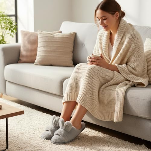 Chaussons oreilles de lapin parfaits pour un cadeau douillet et chaleureux
