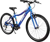 XB3 24 Zoll Kinderfahrrad 10,5 kg für Mädchen und Jungen, Shimano Acera 8-Gang Kettenschaltung, Shimano V-Brakes, SelleRoyal Sattel, Schwalbe Bereifung, erhältlich in Blau, Gelb, Grün, Orange und Rot