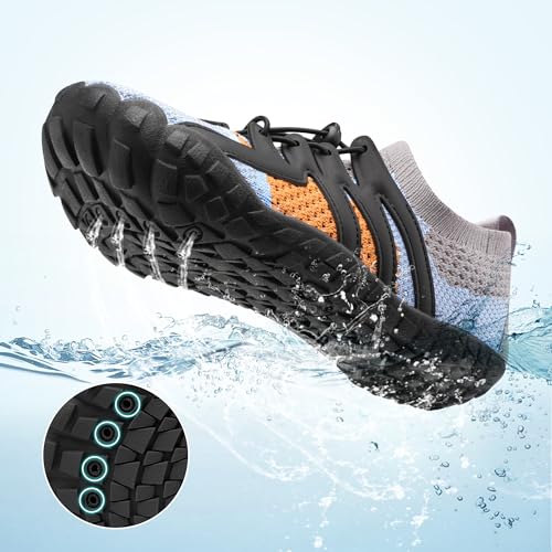 Image of Stelle Water Shoes for Kids Adjustable Laces | Quick Dry Barefoot Non-Slip Shoes with a Roomy Toe Box for Boys and Girls,Beach,Hiking,Toddler to Big Kid