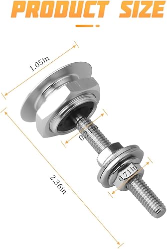 Miniatura 11 de 4 pines universales para capó de vehículo, clip de bloqueo de placa de matrícula de liberación rápida, kit de capó de botón, bloqueo rápido