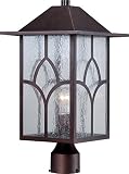 Nuvo Lighting 60/5645 Stanton Post One Light Lantern 100-watt A19 Outdoor Porch and Patio Lighting w