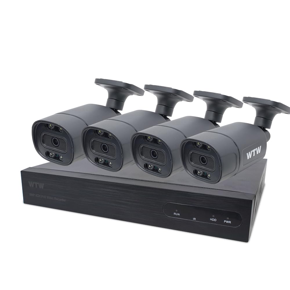 Amazon.co.jp: WTW 塚本無線 500万画素バレットカメラ黒 4台 HDD2TB