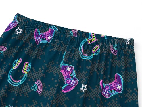 Image of Tebbis Boys Comfy Trendy Print Long Sleeve & Pants Pajama Set Sizes 6-18 | Lightweight Breathable Fabric, 2-Piece PJs, Trendy Printed Jammies for Little & Big Boys, Ideal for Lounging and Sleeping