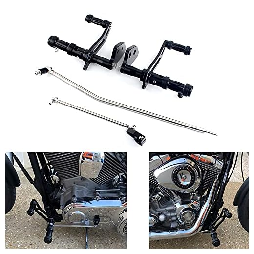 TARAZON 2000-2017 Aluminum Forward Controls Foot Pegs for Harley DYNA Street Bob Super Glide Lower Rider CNC Billet Pegs (Black)