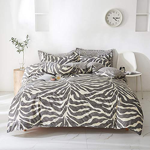 Tealp 3 Pieces Duvet Cover Set Twin Quality Luxury Bedding With Pillow Shams Animal Zebra Leopard Print Ultra Soft Microfiber Teen Bedding For Bedroom #TOP23