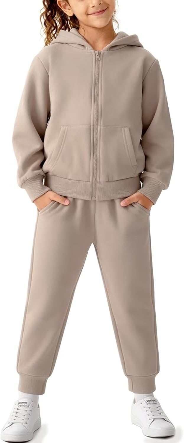 Girls Boys 2 Piece Tracksuit Athletic Sweatsuits Sets Zipper Sweatshirt and Jogger Sweatpants Clothing Sets for Kids - Image 2