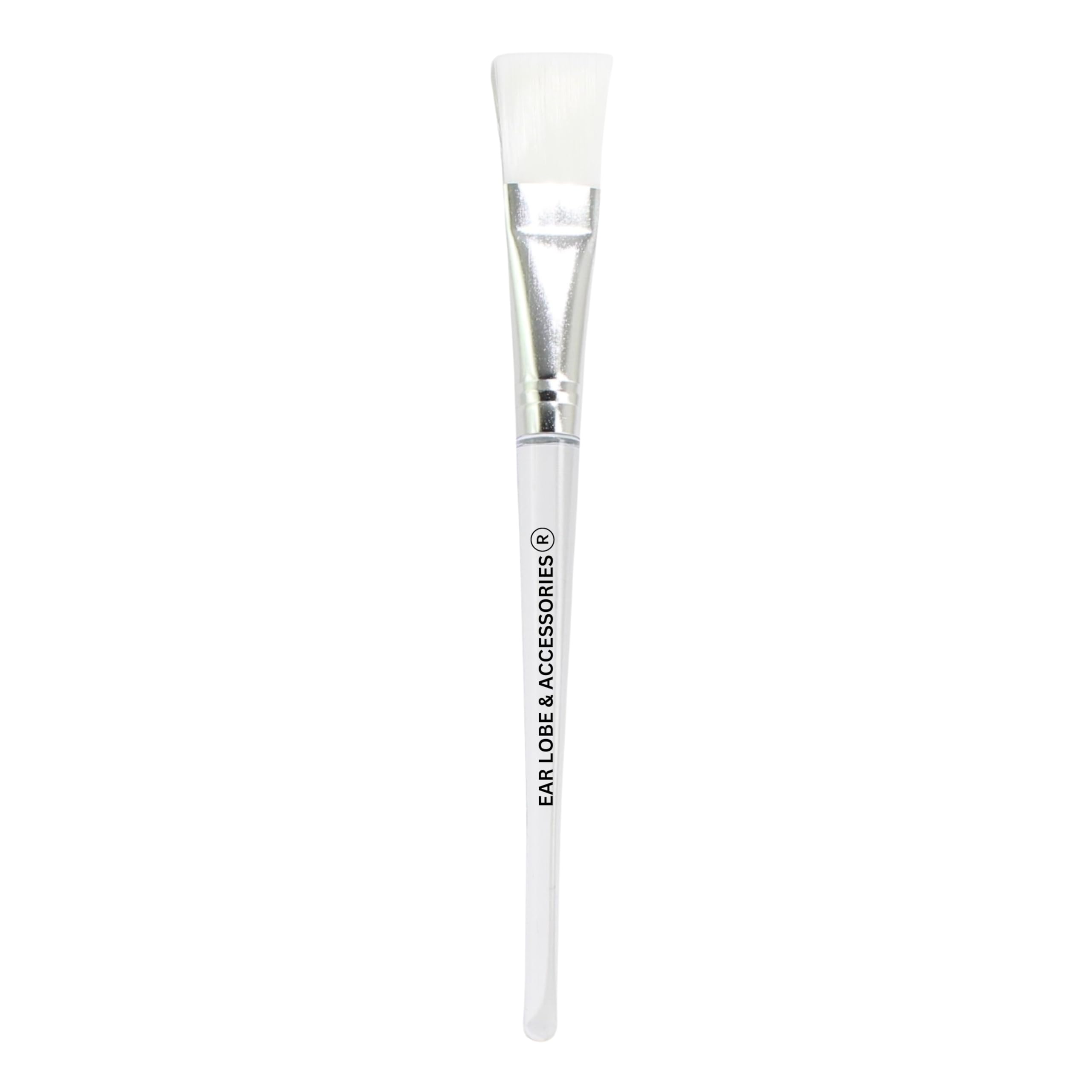 [Ear Lobe & Accessories] Transparent Handle Face Pack/Mask Applying Brush with Ultra Soft Nylon Bristles Tip, White, 17 X 2 cm - Pack of 1-image-9