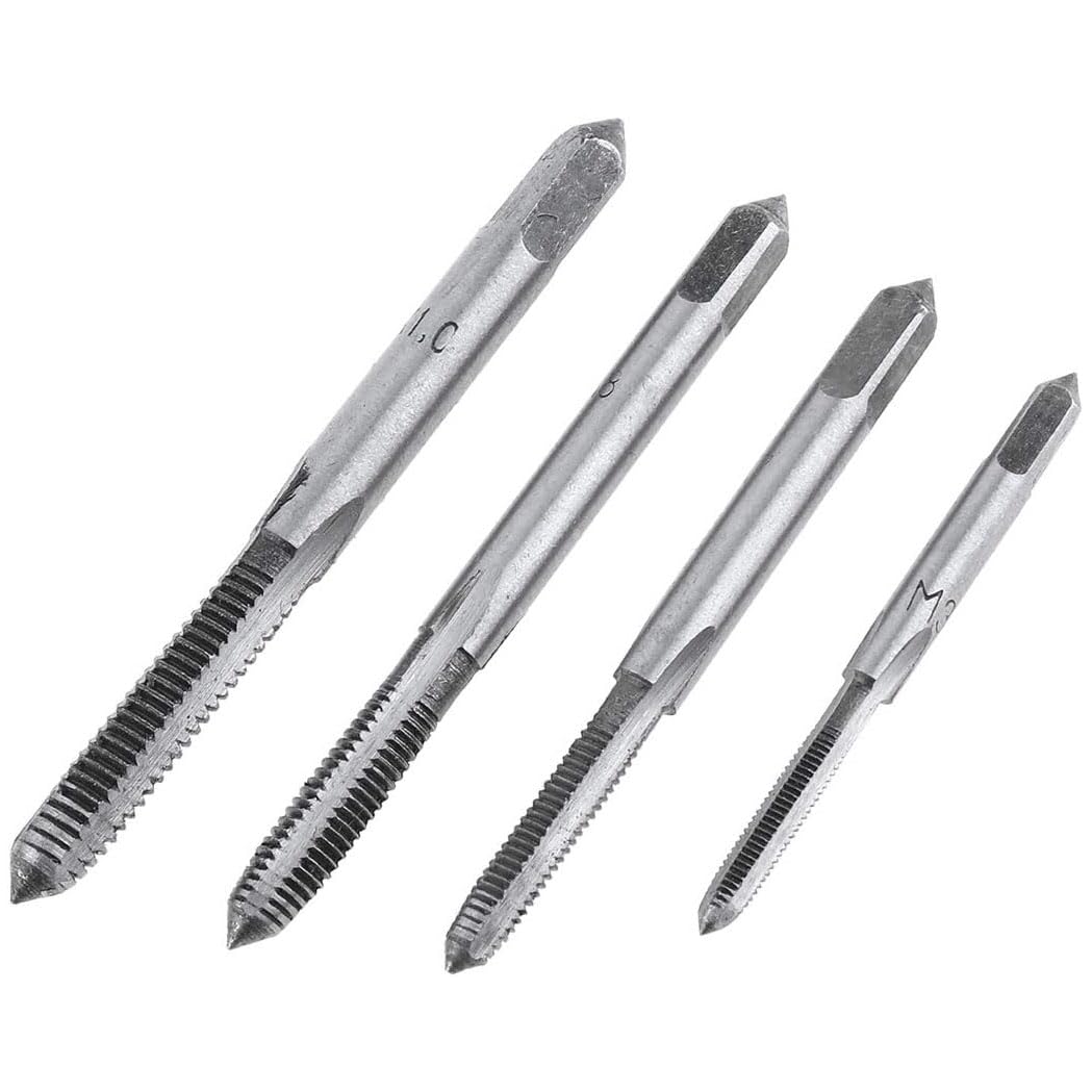 UPTODATETOOLS 20pcs Alloy Steel SAE, Tap and Die Set, Metric Standard Tap and Die, SAE Thread Tool, Essential Threading Home Tool Cutting Threads for Cutting External and Internal Threads 3