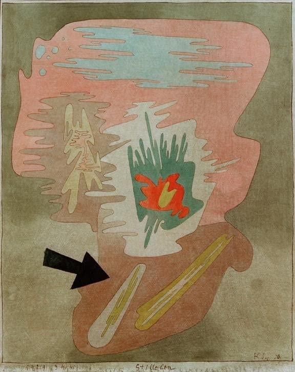 Peinture murale d'art affiche en toile Paul Klee tableau nature morte 60x90cm