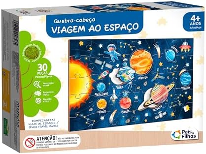 Pais & Filhos - Quebra-Cabeça Viagem ao Espaço 38 Peças