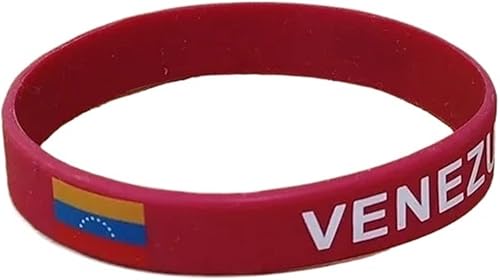 2pcs Venezuela National Flag Pulseras Deportes Silicona Pulsera Hombres Mujeres Banda de goma Patriótica Conmemorativa Moda