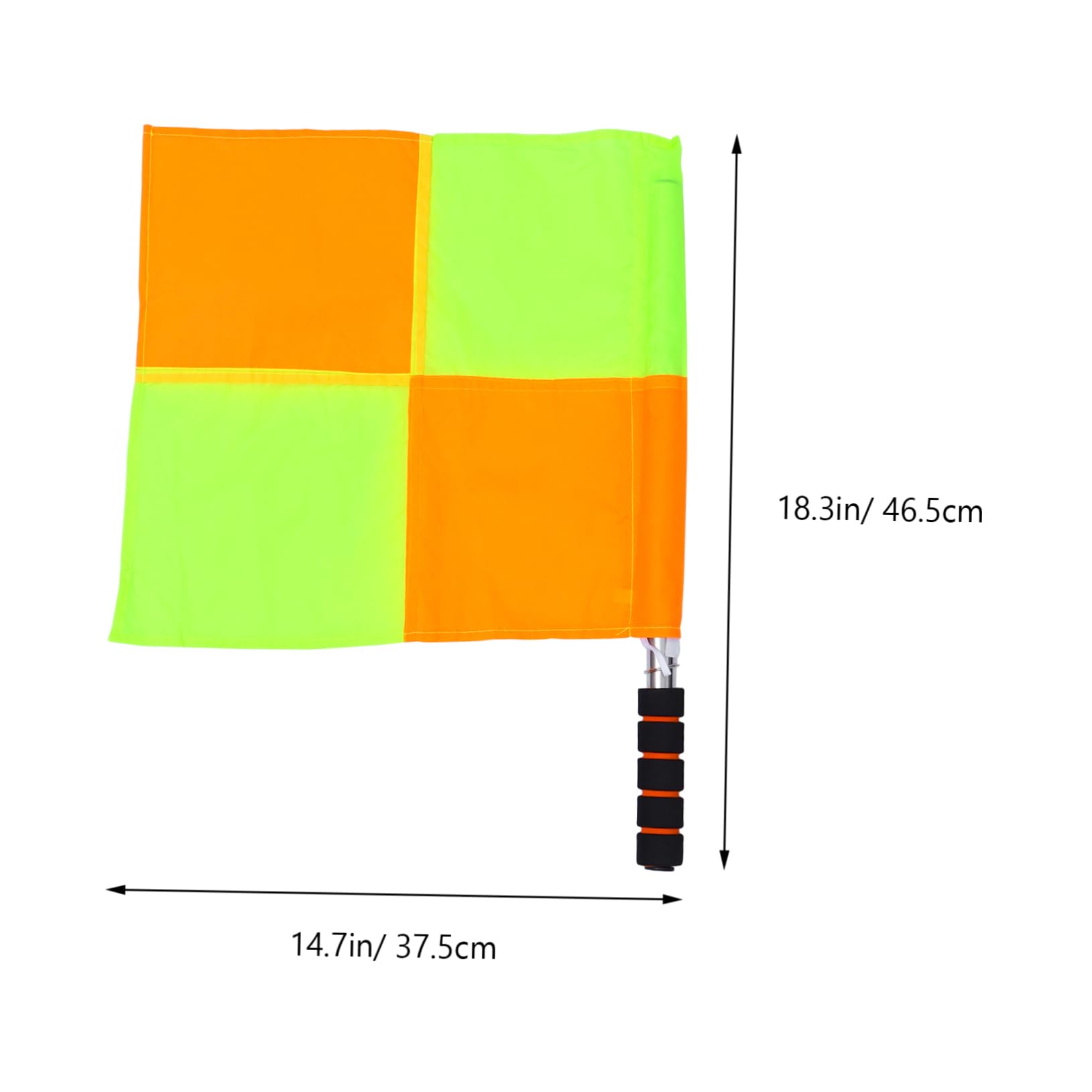 Sosoport Sturdy Stainless Steel Handle Hand-cranked Flag for Referees Traffic Racing