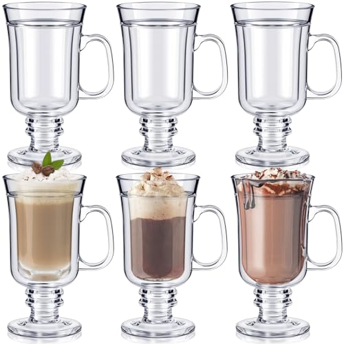 La mejor comparación de Vasos para café irlandés disponible en línea para comprar. 45 FillTouch - 6 tazas de café irlandés de plástico de doble pared de 11 onzas, tazas de café irlandés con asas, vasos de café irlandés transparentes, reutilizables, aislantes,...