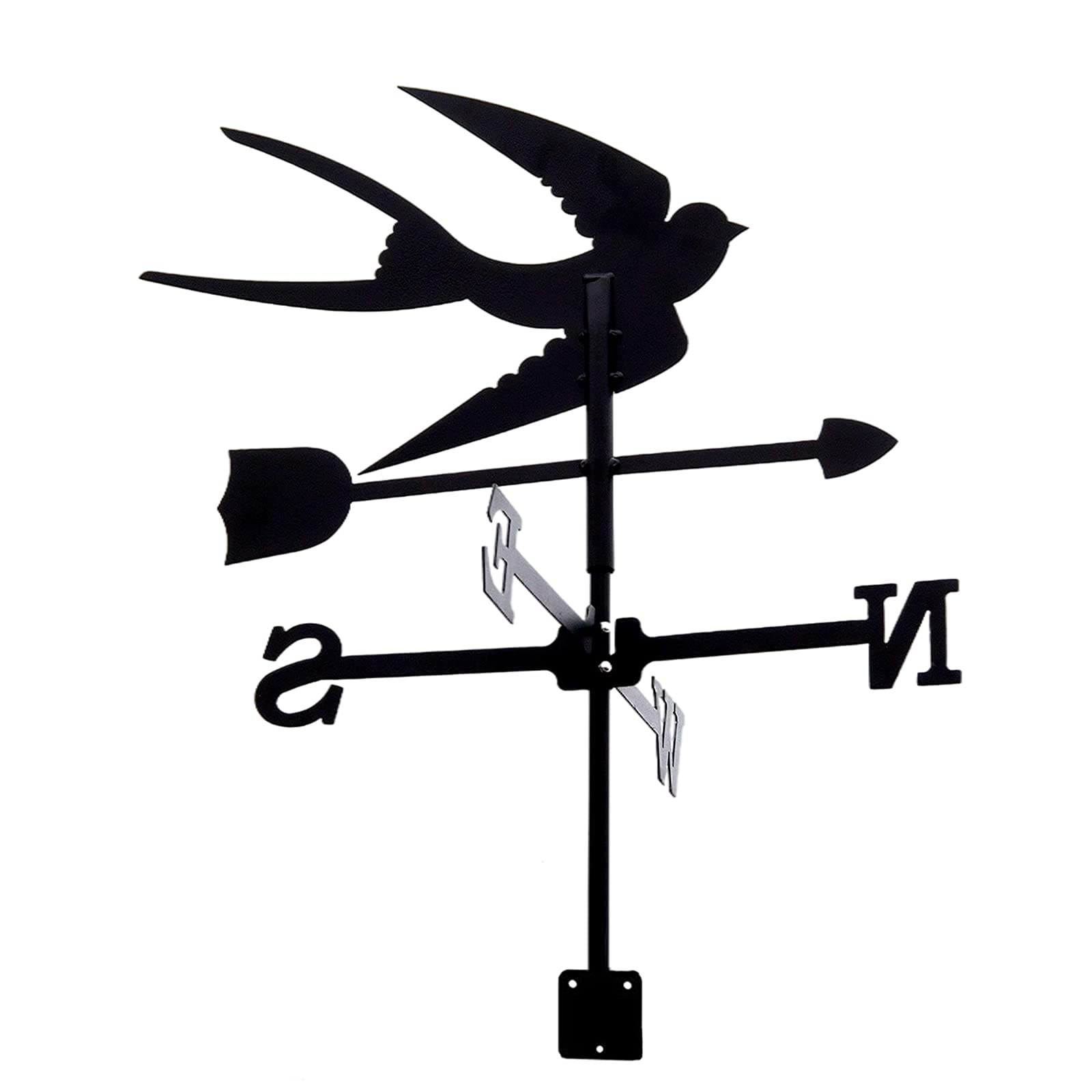 TAXXII Weathervane Swallow Silhouette Weather Vane Wind Direction Indicator Weathercock Measuring Tool with Coating for Outdoor Decor Craft