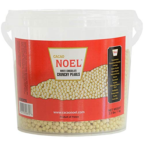 White Chocolate Crunchy Pearls - 1 pail - 2.2 lbs