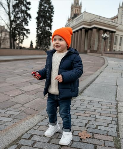 Image of Funky Junque Baby, Toddler & Kids Beanie - Ultra Soft Stretchy Knit Winter Hat for Ages 0-10, Available in 3 Sizes