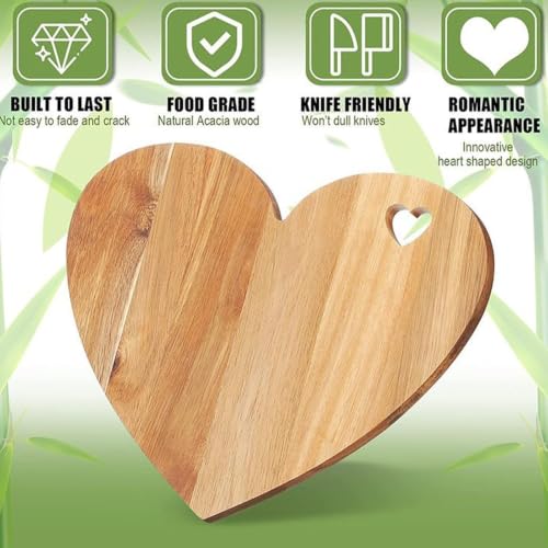 Tabla de queso con forma de corazón, el regalo perfecto de madera para servir e impresionar 5