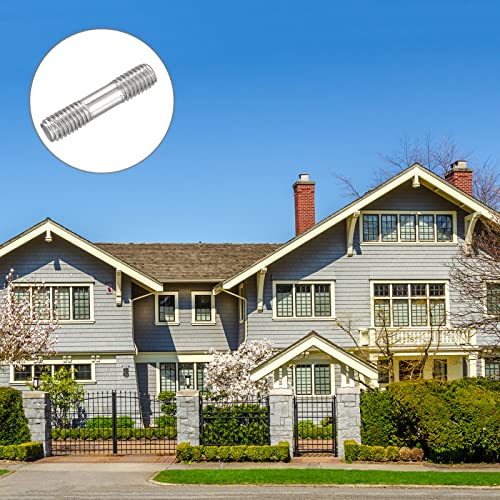 METALLIXITY Doppelseitige Bolzenschrauben (M6-Gewinde 30 mm Länge) 20 Stück, 304 Edelstahl-Doppelgewindebolzen – für die Hauswartung