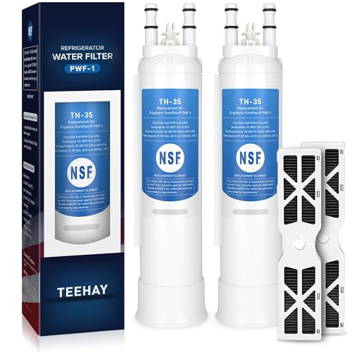 Image of TEEHAY PWF-1 FPPWFU01 Water & PureAir AF-2 FRGPAAF2 Air Filter 2 Combo | Compatible with Frigidaire FRIGCOMBO6, GRFS2853AF, FRFC2323AS, FRFS2823AS, FRFS282LAF, GRFC2353AF, FRFS2823AD