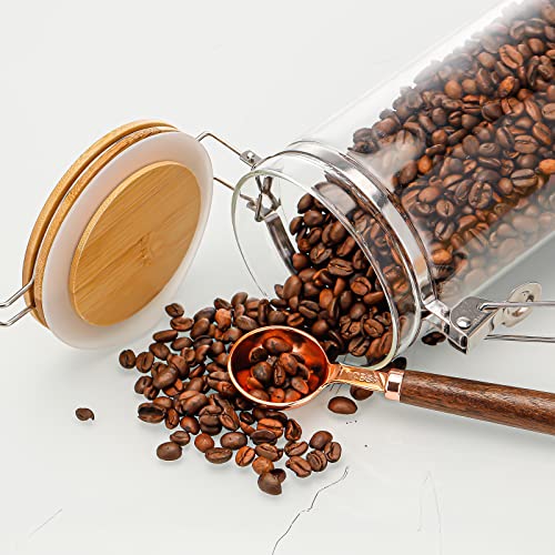 Dydqxch Coffee Containers For Ground Coffee,2×45Oz Coffee Canister With Air Tight Locking Clip, Ground Coffee Storage Coffee Beans Storage Coffee Jar With Spoon&Shelf For Ground Coffee Sugar Cube Tea #TOP4
