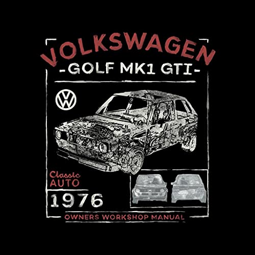 Volkswagen Golf MK1 GTI Owners Manual Classic Auto Men's Hooded Sweatshirt2