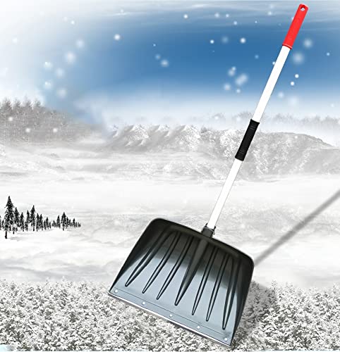 Pala per la rimozione della Neve, Pala per Auto di Emergenza Leggera Grande con Manico Lungo e Pala con Lama Larga 20 Pollici, Strumento per la rimozione della Neve per impieghi gravosi