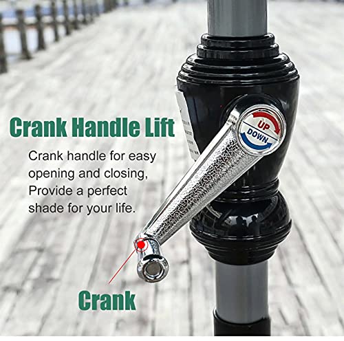 9FT Garden Umbrella with Crank & Tilt, Weatherproof Patio Market Parasol for Outdoor Pool & Garden, UV Protected 2.7M Sunshade Canopy, Perfect for Decks and Patios - Image 5