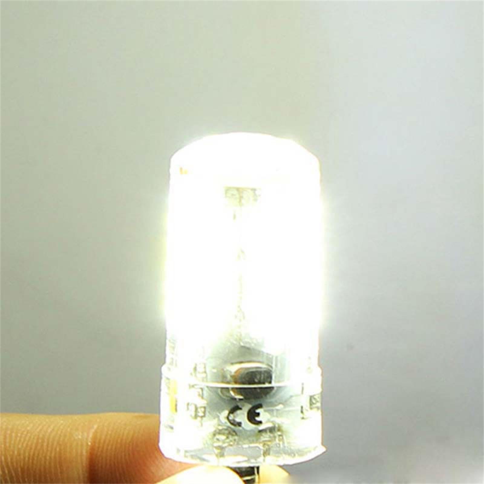Ampoule LED G4 5W à culot à deux broches sans scintillement 6000 K lumière du jour AC/DC 12V 7W T3 G4 à culot à deux broches en silicone pour éclairage domestique 5PC 7W-blanc chaud