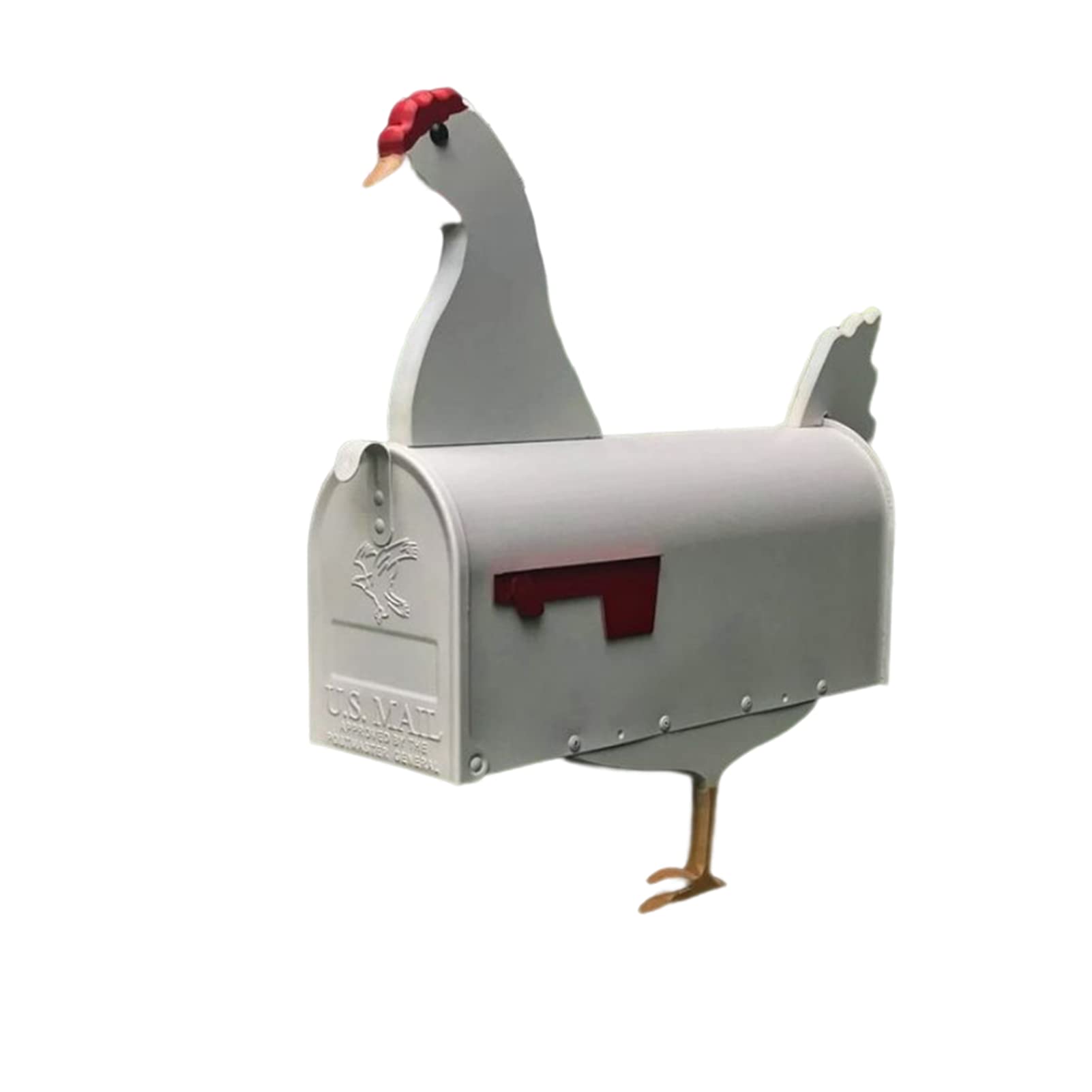 VALINK Unique Chicken Cow Horse Mailbox Outside Weatherproof Post Box Ornament Outdoor Garden Yard Decor Chicken