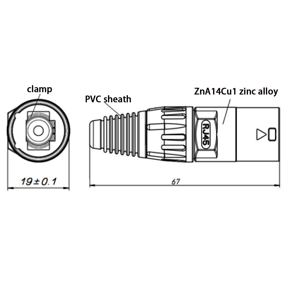 Lot de 10 connecteurs ronds étanches à la poussière IP65, compatibles avec RJ45 Cat5/5e/6 8P8C femelle Ethernet panneau de montage blindé étanche