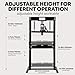 12 Ton Hydraulic h-Frame Shop Press, Heavy Duty Press with Adjustable Table & Stamping Plates for Auto Repair, Garage, Metalworking, Industrial Use - Black