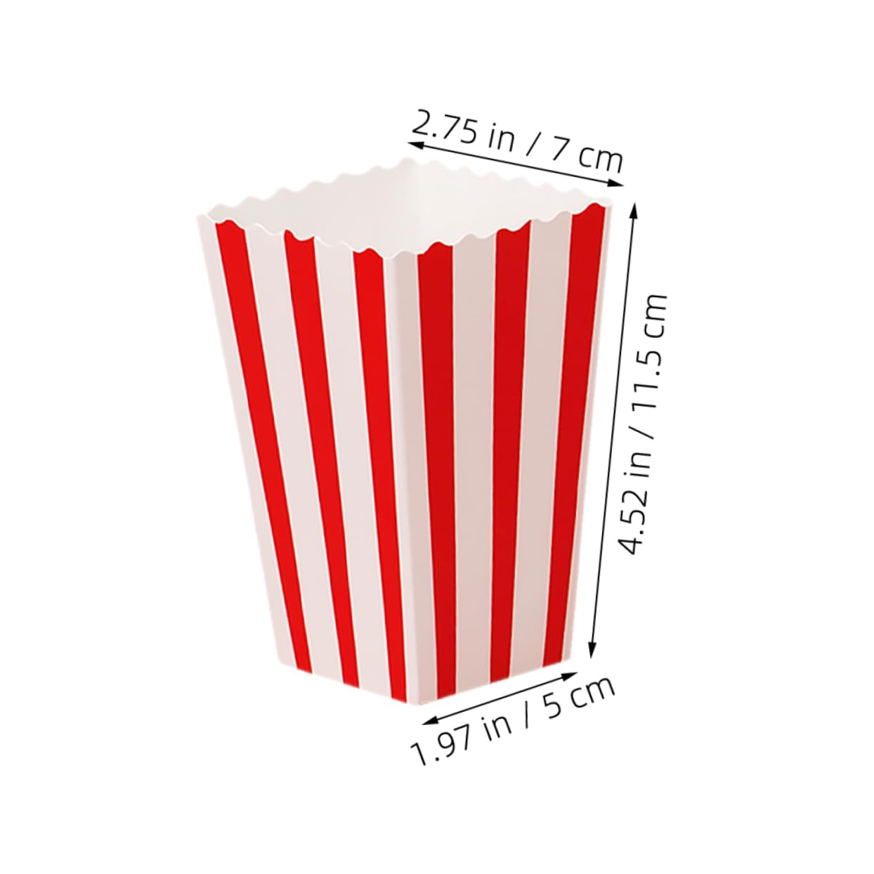60 Pezzi Sacchetti Snack Rosso e Bianco per Contenitori per Popcorn Individuali per Cinema
