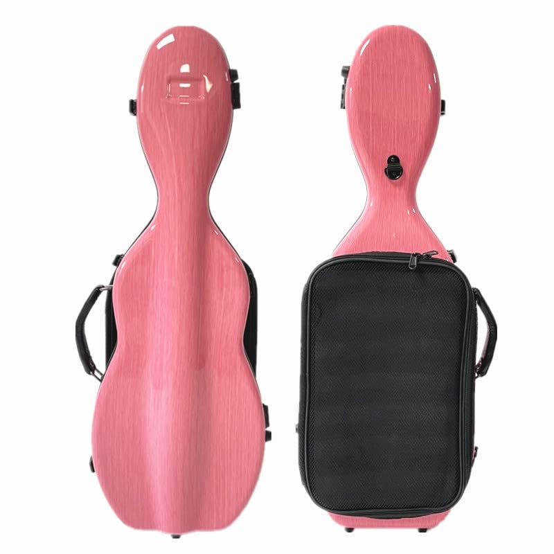 LANDTOM - Custodia per violino in fibra di carbonio 4/4, dimensioni standard, borsa a tracolla per violino con doppia cinghia, resistente alla pressione e all'usura, custodia per violino trasportabile