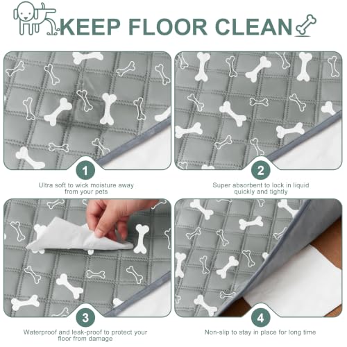 Image of Eterish Reusable Washable Pee Pads for Dogs Large /Extra Large 36'' x 41'' 2 Pack, Absorbent Pet Puppy Dog Training Pads Non-Slip, Waterproof Whelping Potty Pads for Dogs Leak-Proof
