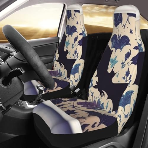 Housse de siège avant auto chauve-souris imperméable universelle en lot de 2