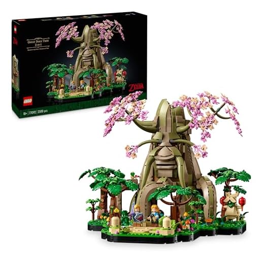 LEGO The Legend of Zelda Vénérable arbre Mojo 2-en-1 - Kit de décoration collector - Princesse Zelda & 3 minifigurines de Link - Set de construction pour adulte - Cadeau pour fans de jeux vidéo 77092