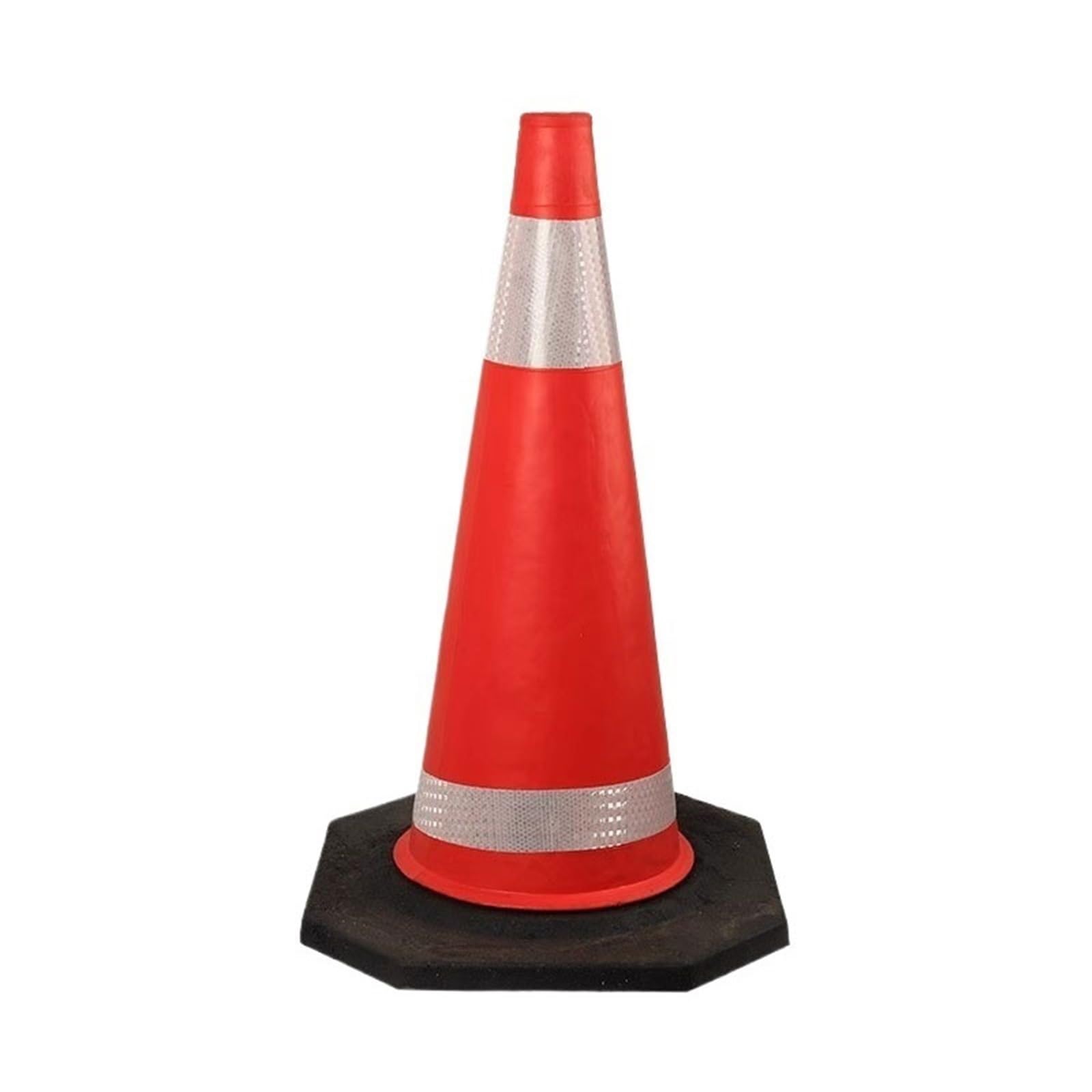 Cône de signalisation 70 cm avec bande réfléchissante pour délimitation de chantier