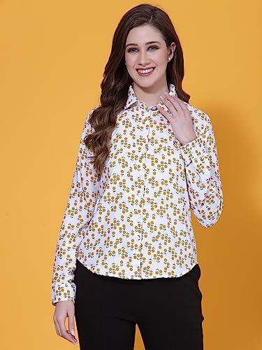 Image of OOMPH! Women's Cotton Regular Fit Floral Button Down Shirt