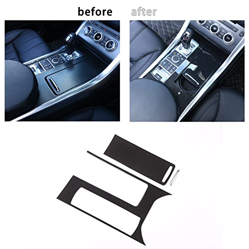 Abs Carbon Fiber Style Plastic Center Console Panel Cover Frame Trim 3Pcs For Land Rover Range Rover Sport 2014-2017 Left Hand Drive Accessories #TOP4