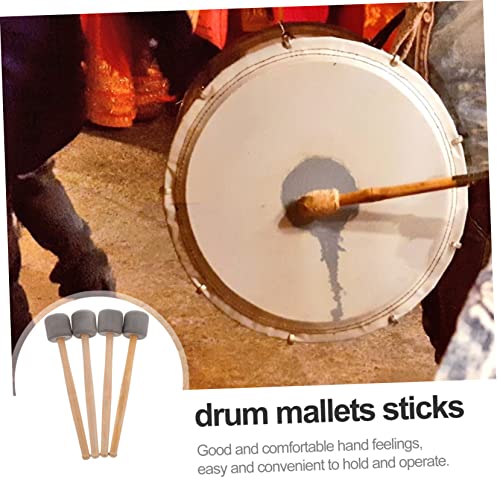 GALPADA 4Pcs Palillos para Bombo con Mango miniatura 2