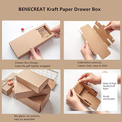 Miniatura 7 de Benecreat 20 Pack Caja De Caja De Cartón Kraft Cajas De Regalo Para Fiesta Superior Envase De Joyería - Negro 11.2x8.2x4.2cm