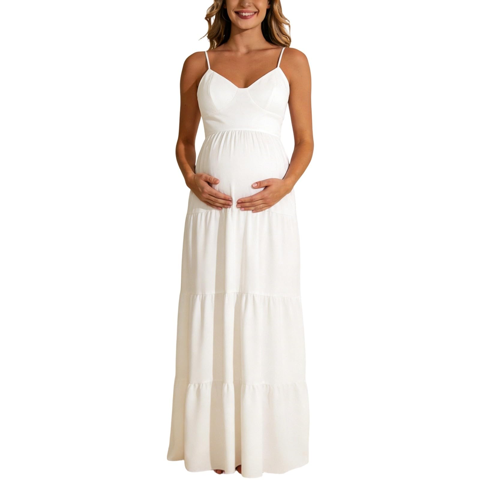 Abito premaman da donna, elegante, alla moda, senza maniche, da spiaggia, da gravidanza, comodo, leggero, traspirante, da spiaggia