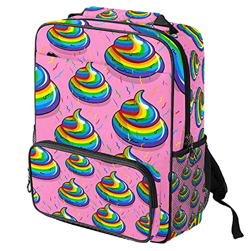 Sac à dos ordinateur portable avec motif licorne rose pour le travail et les cours