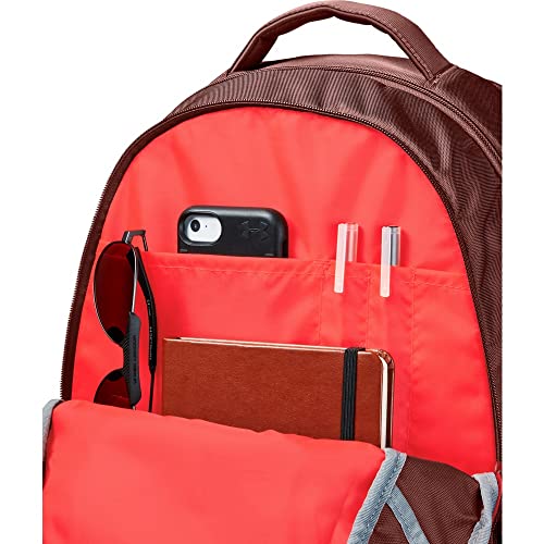 Image of Under Armour Hustle Backpack, Cinna Red (688) /Beta, One Size Fits All