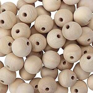 Belle Vous Natuurlijk Houten Ronde Kralen (100 Pak) – 20 mm – Houten Spacer Kralen Voor DIY Hobby & Sieraden Maken…